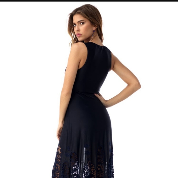 SKY Truls Super Sexy Lace GOWN, Navy Sz M/L - Picture 8 of 17